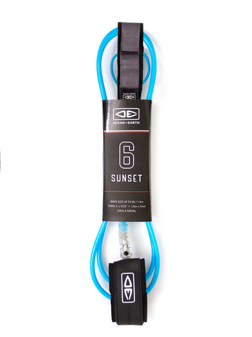 O&E Sunset Moulded Leash - 6ft - Grua Surf Co.