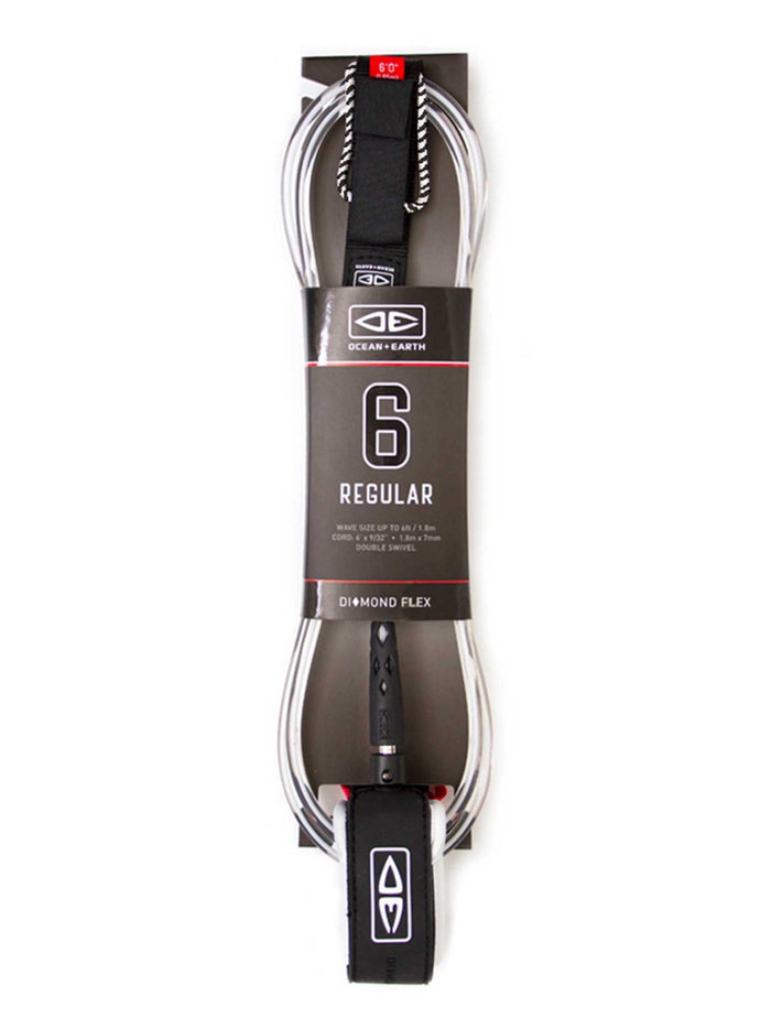 O&E Regular Moulded Leash - 6ft - Grua Surf Co.
