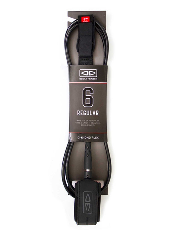 O&E Regular Moulded Leash - 6ft - Grua Surf Co.