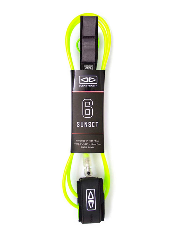 O&E Sunset Moulded Leash - 6ft - Grua Surf Co.