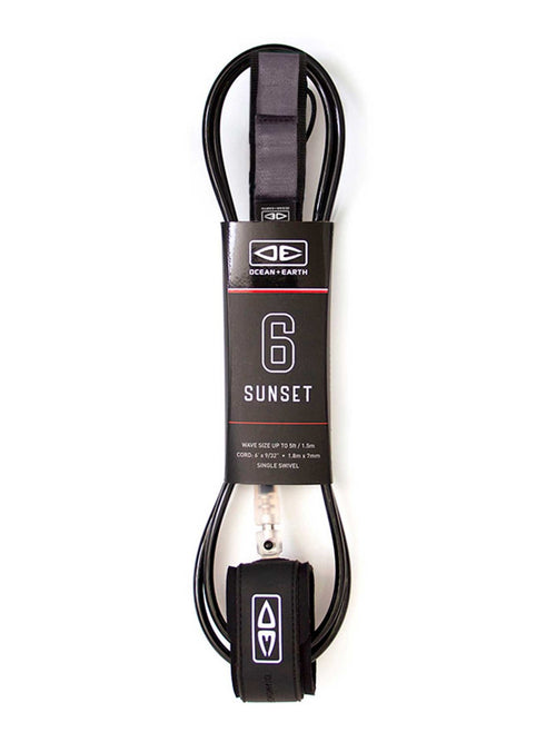 O&E Sunset Moulded Leash - 6ft - Grua Surf Co.