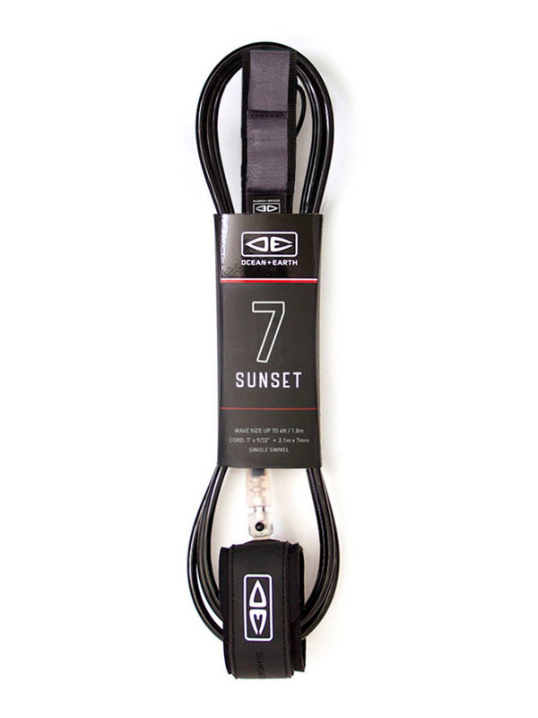 O&E Sunset Moulded Leash - 7ft - Grua Surf Co.