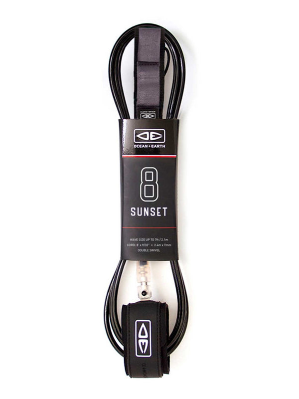 O&E Sunset Moulded Leash - 8ft - Grua Surf Co.