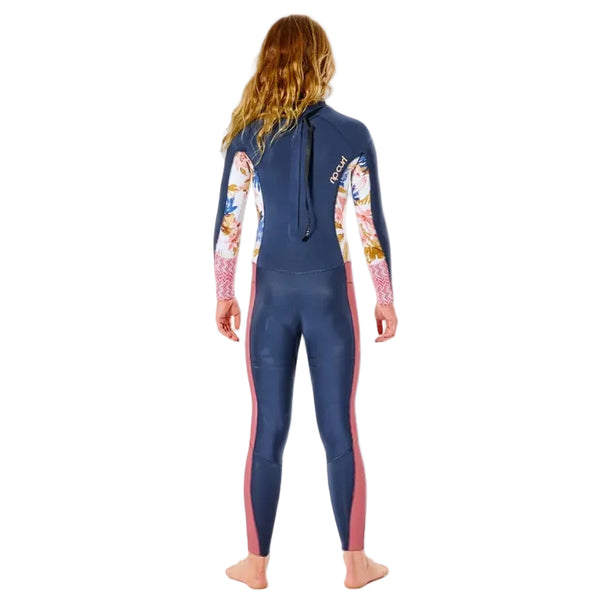 Rip Curl Junior Girl surf wetsuit Dawn Patrol 4/3 Back Zip - Grua Surf Co. back