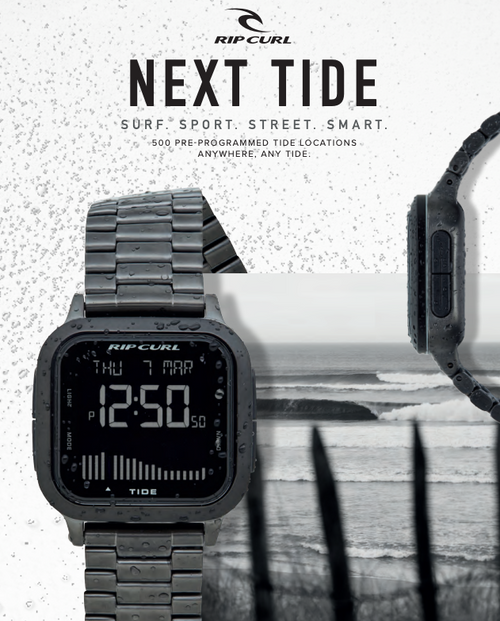 Next Tide Gunmetal Watch - Grua Surf Co.