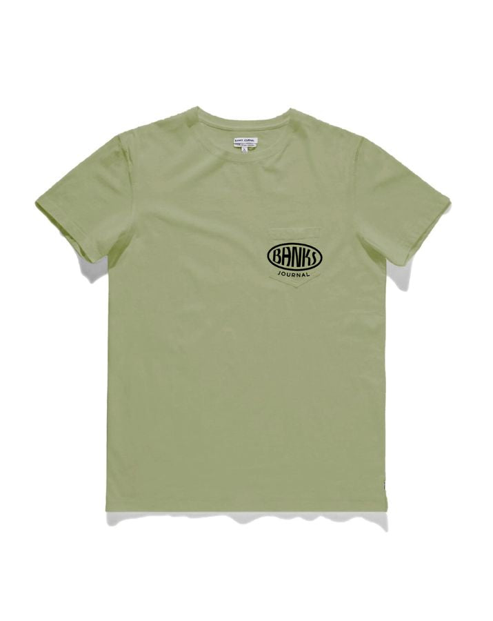 Banks Journal Au Revoir Faded Tee green