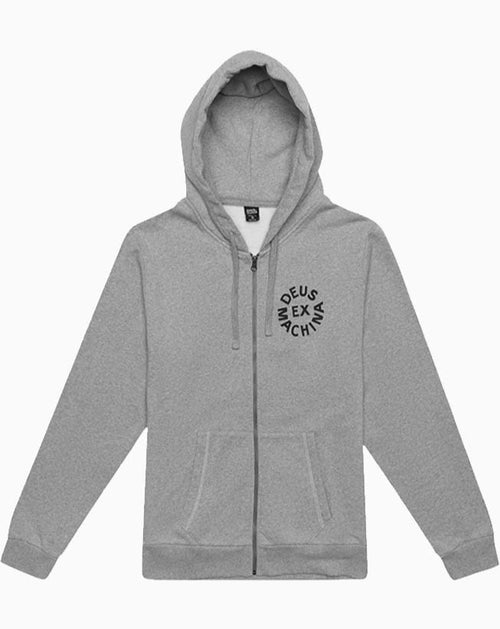 Deus ex Machina Circle Logo Hoodie-grey marle