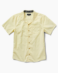 Roark Revival Mens Well Worn Organic Cotton Button Up Shirt Misty Yellow