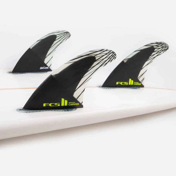 FCS II Carver PC Carbon Tri Fins - Grua Surf Co.