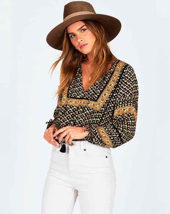 Amuse Society Lakefront Woven Top - Grua Surf Co.