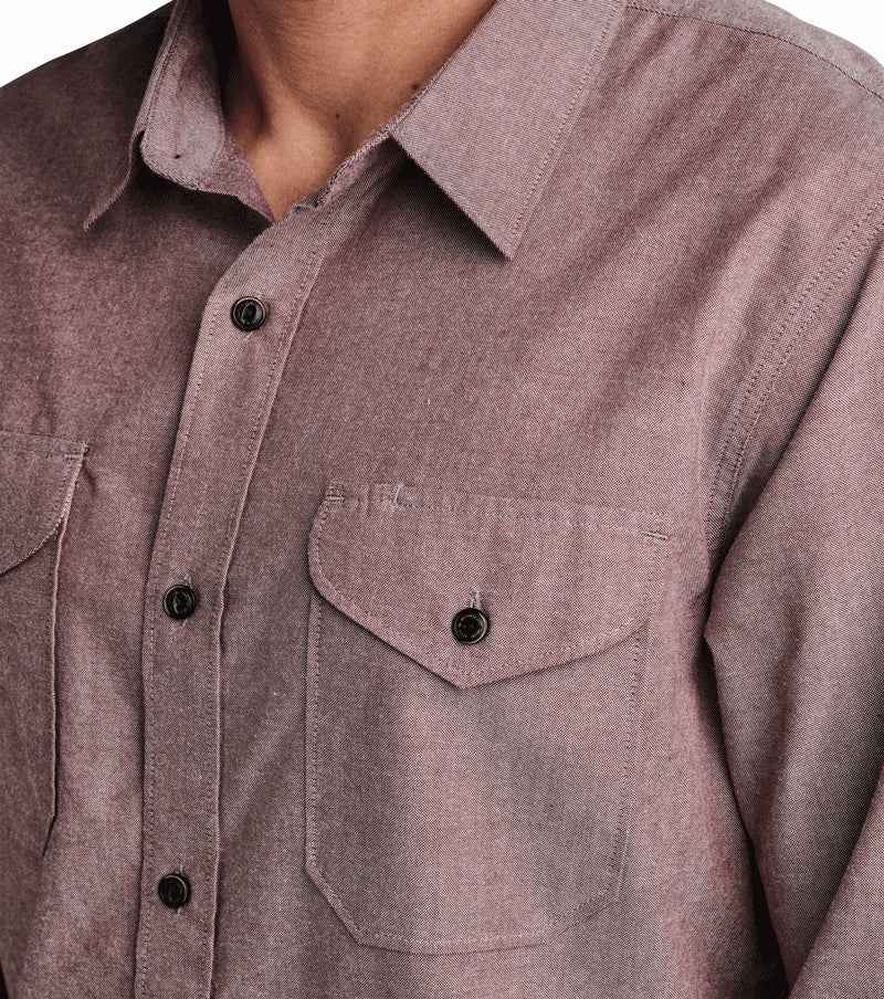Well Worn Long Sleeve Organic Button Up Shirt - Grua Surf Co.