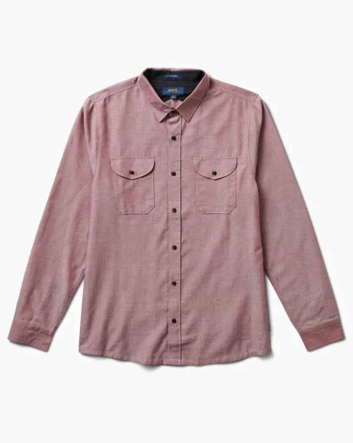 Well Worn Long Sleeve Organic Button Up Shirt - Grua Surf Co.