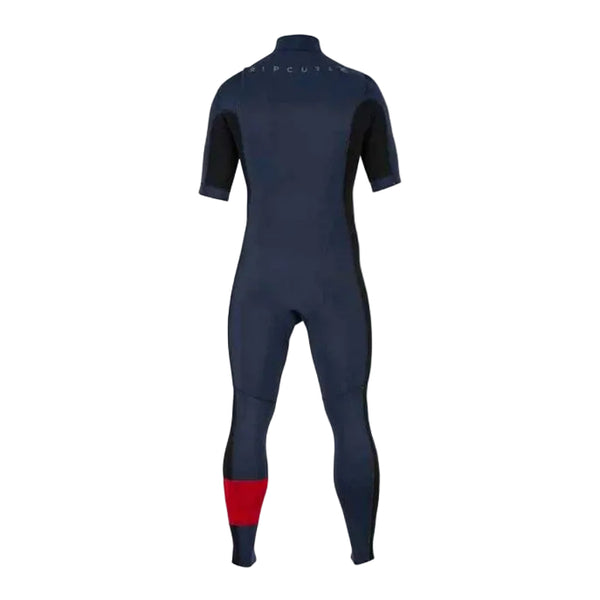 Rip Curl Aggrolite Short Sleeve 2/2 Chest Zip Surf Wetsuit back