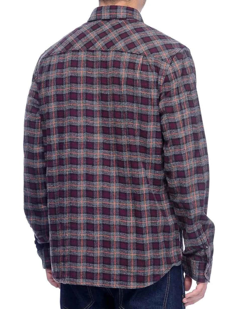 Blue Buck Burgundy Flannel Shirt - Grua Surf Co.