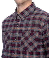 Blue Buck Burgundy Flannel Shirt - Grua Surf Co.