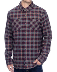 Blue Buck Burgundy Flannel Shirt - Grua Surf Co.