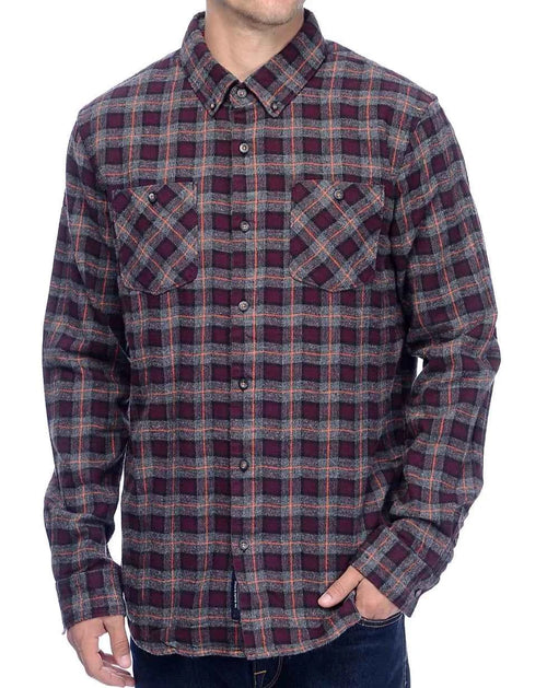 Blue Buck Burgundy Flannel Shirt - Grua Surf Co.