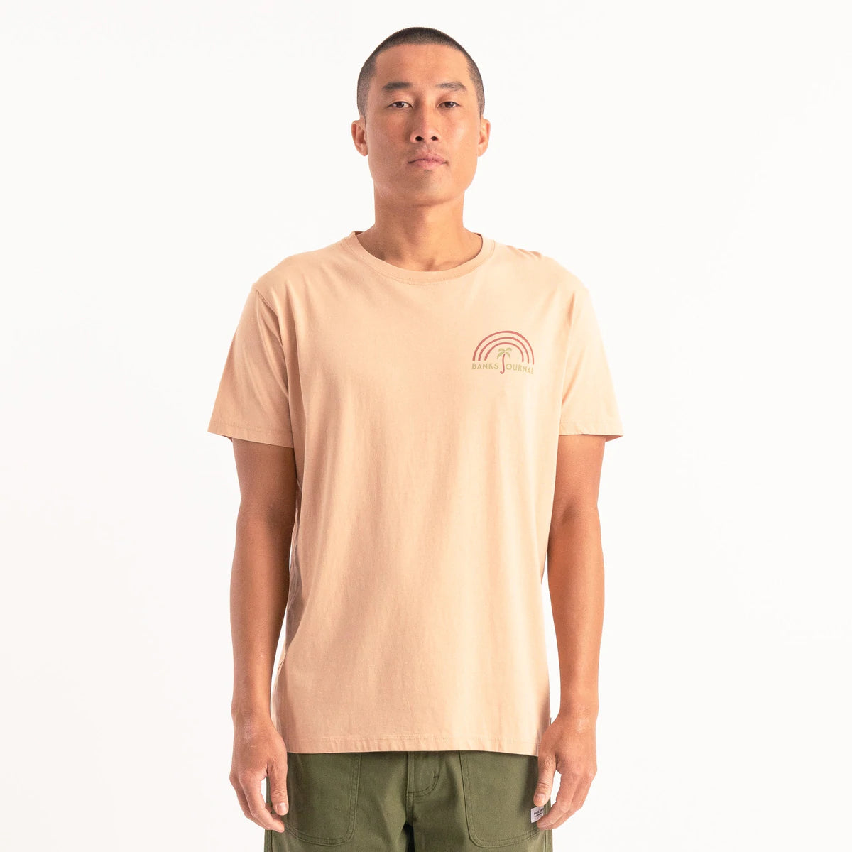 Palm Swirl Faded Tee