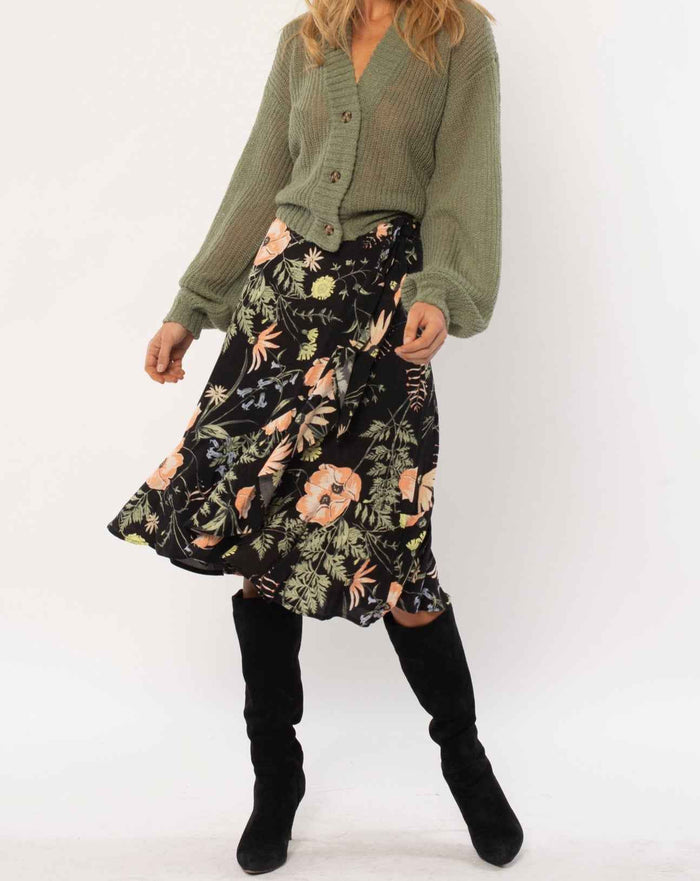 Amuse Society Holly Woven Midi Skirt